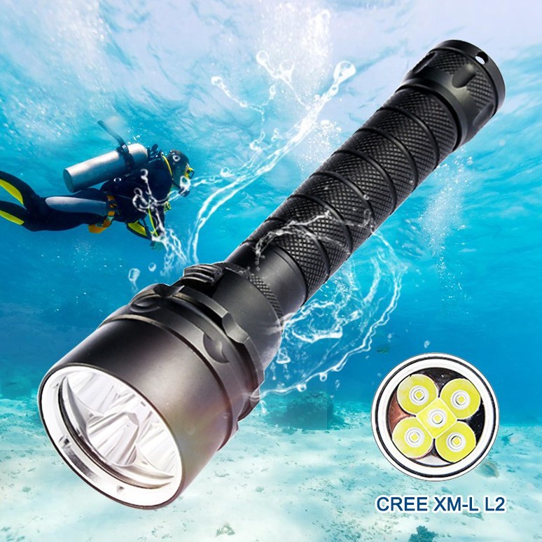 Torch Light Most Professional Underwater Torch Diving Flashlight XHP70