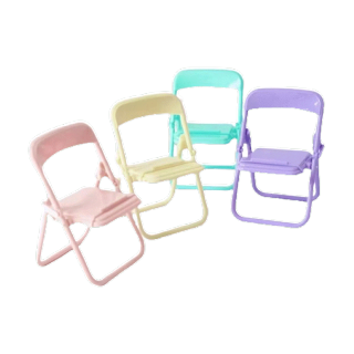 เก้าอี้ขนาดเล็ก ที่วางโทรศัพท์มือถือ พับได้ สร้างสรรค์ เดสก์ทอป ขาตั้งโทรศัพท์มือถือ อเนกประสงค์ สีมาการอง