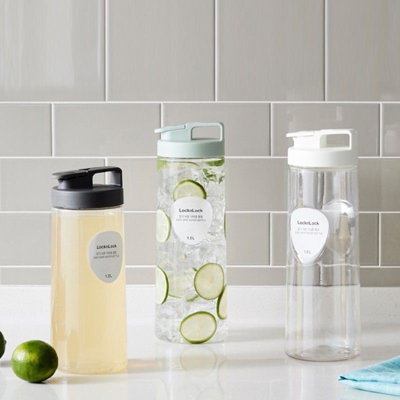 🔥 LocknLock กระบอกน้ำ ขวดน้ำมินิมอลมีหูจับ Easy Grip Water Bottle 1.2 ลิตร HAP813 / 1.5 L. HAP814 ขวดน้ำพกพา - รูปที่ 5