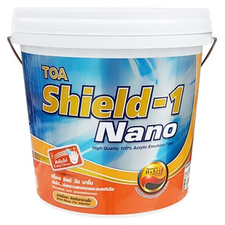 สีน้ำทาภายใน TOA SHIELD-1 NANO BASE A กึ่งเงา 2.5 แกลลอน SKU: 1060780