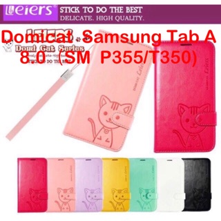 เคส​ฝา​พับ​Domicat Samsung Tab A 8.0（SM  P355/T350)Tab​A​ 7.0(T285-T280)Tab3V/Tab3lite(T110-T116)ตั้งได้