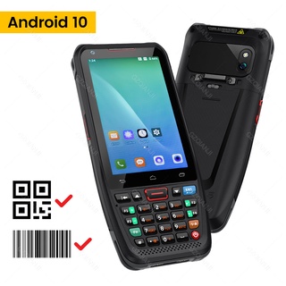 เครื่องสแกนบาร์โค้ด PDA Android 10.0 1D 2D 4G WiFi GPS คลังสินค้า PDA