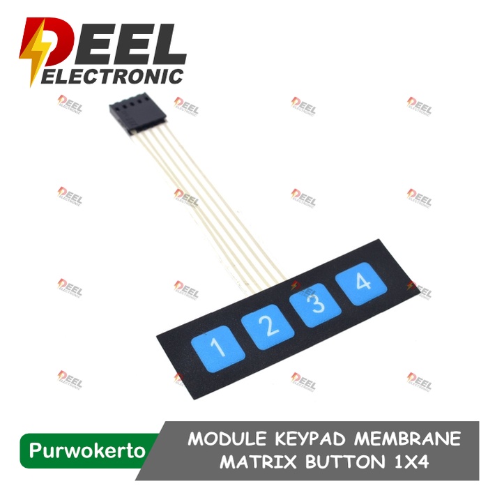 โมดูล KEYPAD MEMBRANE MATRIX BUTTON 1X4 KEY MATRIX 4 CHANNEL