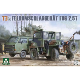 พลาสติก โมเดล ประกอบ TAKOM สเกล 1/35 T3 &amp; Feldumschlaggerat Fug 2.5t (2141)