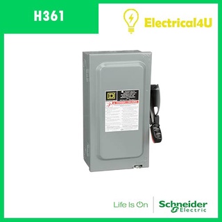 Schneider Electric H361 เซฟตี้ สวิตซ์ แบบติดตั้งฟิวส์ได้ สำหรับใช้ภายในอาคาร 30A 3เฟส 600V