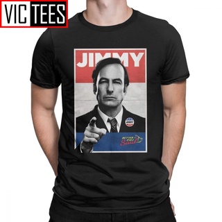 เสื้อยืดแขนสั้น ผ้าฝ้ายแท้ พิมพ์ลาย Vote Jimmy The Lawyers Better Call Saul สําหรับผู้ชายS-5XL