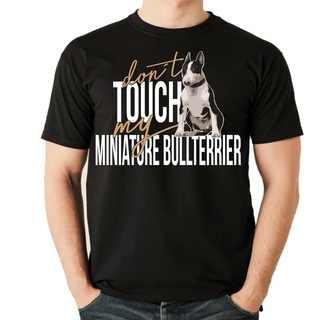 ถูกสุดๆเสื้อยืดลําลอง แขนสั้น พิมพ์ลายสุนัข Bull Terrier Dont Touch My Mini Dog Hipster โอเวอร์ไซซ์ สําหรับเป็นของขวัญว