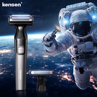 Kensen มีดโกนหนวดไฟฟ้าสําหรับผู้ชายใบมีดลอยน้ําแบบชาร์จ Usb