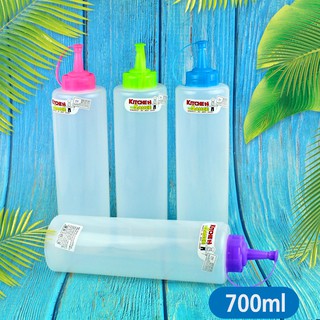   ขวดบีบ ขวดบีบซอส  ขวดบีบพลาสติก  ขนาด700ml.รุ่น Plastic-squeeze-sauce-bottle-700-ml-07a-Tissue