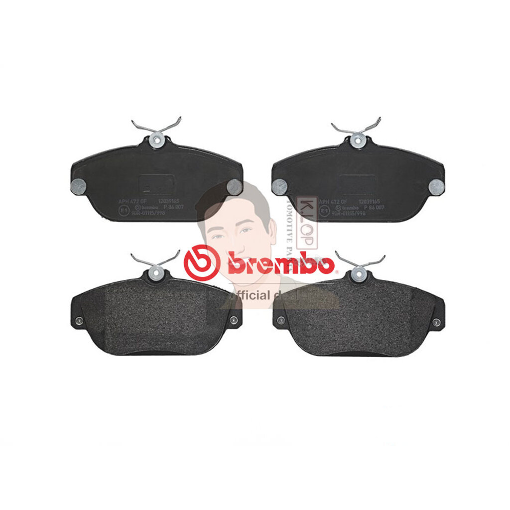 P86 007B ผ้าเบรก-F-แท้ BREMBO รุ่น Black : VOLVO 740 760 940 960 S/V90 2.0,2.3,2.4 (ABS) ปี90-> " เค