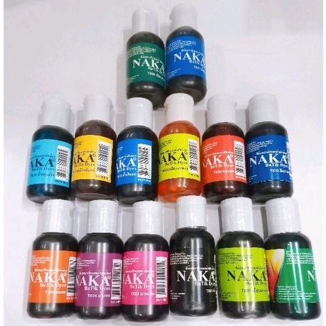 NAKA นาคา สีย้อมผ้าบาติก และผ้ามัดย้อม สีผสมแล้ว พร้อมใช้ ขนาด 60 มล.
