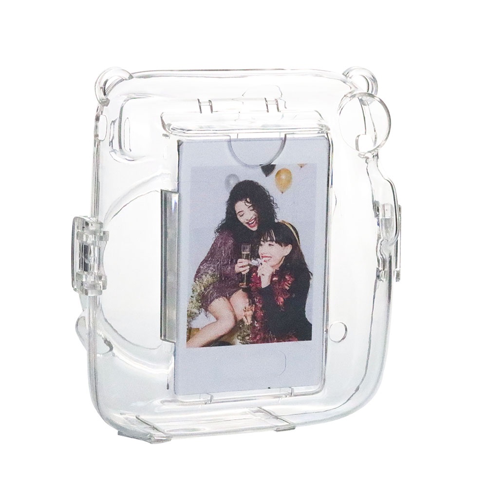 กระเป๋าเคสคริสตัลใส พร้อมกระเป๋า สายคล้อง สติกเกอร์ และสายคล้อง สําหรับ Fujifilm Instax Mini 11 (ไม่รวมกล้อง)