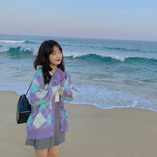 🦋 (p r e) 🥞🪟💜purple and blue cardigan --- ♡