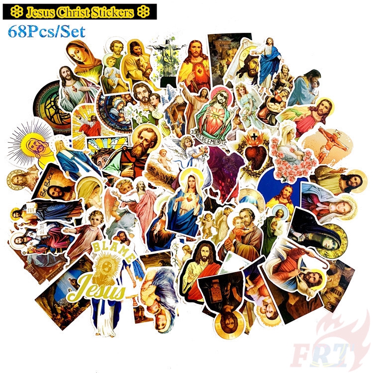 Jesus Christ . Famous Paintings สติ๊กเกอร์ 68Pcs/Set Fashion DIY Fashion Waterproof Decals Doodle สติ๊กเกอร์