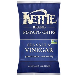 เคทเทิล มันฝรั่งทอดกรอบรสน้ำส้มสายชูเค็ม Kettle Potato Chips Sea Salt &amp; Vinegar 142g