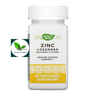 Natures Way Zinc Lozenges with Echinacea and Vitamin C Wild Berry Flavor / 60 Lozenges