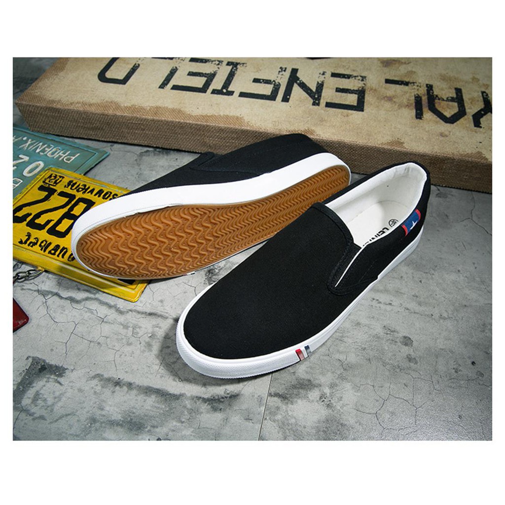 **พร้อมส่งค่ะ** รองเท้าผ้าใบผู้ชายแบบสวม/สลิปออน รุ่น LM699 - รูปที่ 5