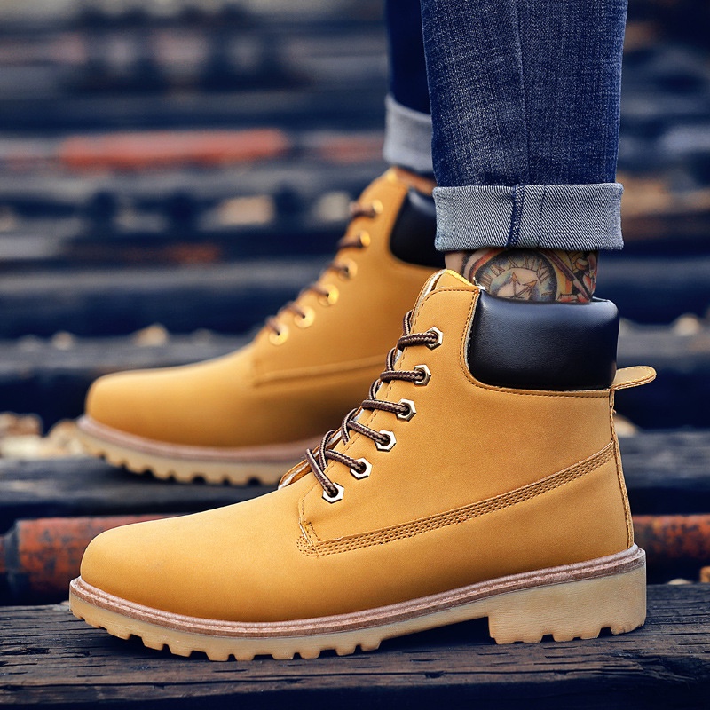 Yellow shoes winter boots clearance