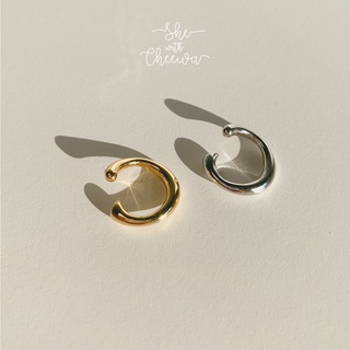 She with Cheewa | silver925 | plump earcuff ต่างหูหนีบเงินแท้ มินิมอล ทรงจะโค้งๆเข้ากับใบใบหู ปรับขนาดตามใบหูได้ค่ะ