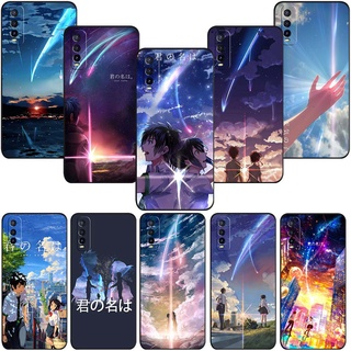 เคสโทรศัพท์ซิลิโคน TPU แบบนิ่ม ลาย SL50 อนิเมะ Your name สีดํา สําหรับ vivo Y11 Y12 Y15 Y17 Y19 Y20 Y20i Y5s U3 X50 Pro