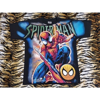 เสื้อ SPIDERMAN COMICS MOVIE OVERPRINT เสื้อลายการ์ตูน เสื้อวง เสื้อทัวร์ เสื้อสไปเดอร์แมน แมงมุม