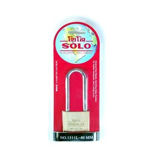 กุญแจสปริง SOLO 1511-40L 40 มม.  SOLO 40MM 1511-40L PB PADLOCK SINGLE