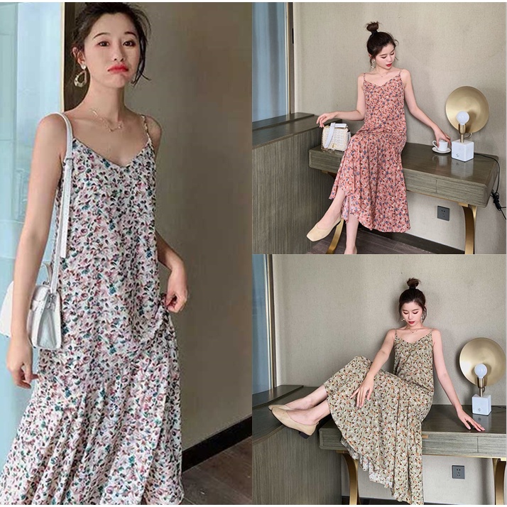เดรสเดซี่ เดรสไหล่เดียวทรงสลิม เรียบหรู น่ารัก เดรสสายเดี่ยวลายดอก