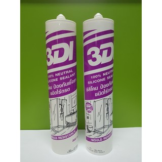 ซิลิโคน ไร้กรด ป้องกันเชื้อรา สีใส สีดำ 100% Silicone Sealant Mould resistance clear and black colour