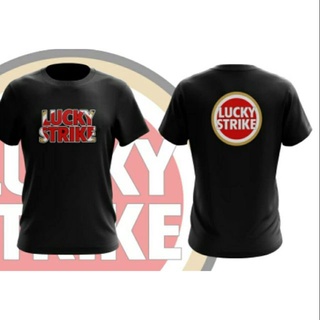 คอตต้อนคอกลมเสื้อยืด HD พิมพ์ลาย Lucky Strike ลดราคาS-5XL