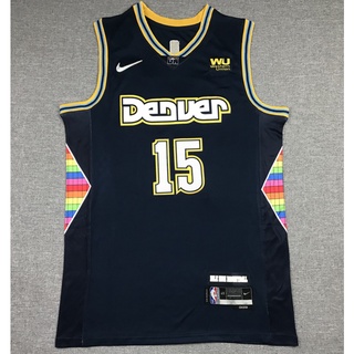 นักเก็ต Denver ครบรอบ 75 ปี 2022 สําหรับผู้ชาย #เสื้อกีฬาบาสเก็ตบอล ปักลาย Nikola Jokic สีดํา 15 ชิ้น