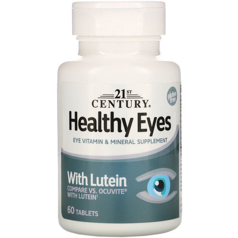ใหม่Lutein (Healthy Eyes) + Vitamin C, E, Zinc (60 Tablets) - 21st Century