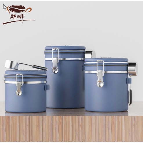 โถใส่เมล็ดกาแฟสแตนเลส 304 แบบหนา"อัพเกรด"  ที่เก็บเมล็ดกาแฟ อุปกรณ์เก็บรักษาเมล็ดกาแฟ  สูญญากาศ กันความชื้น Coffee Box
