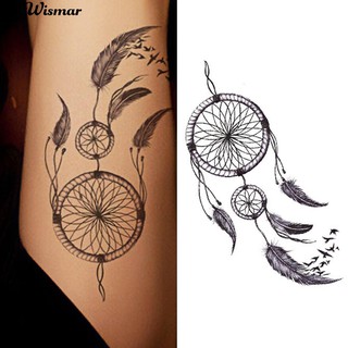 💋แฟชั่น Waterproof Dreamcatcher ชั่วคราวปลอมสติ๊กเกอร์ร่างกายสติ๊กเกอร์สติ๊กเกอร์ศิลปะ