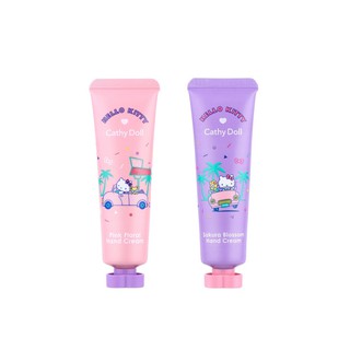 Cathy Doll Hello Kitty Pink Floral / Sakura Blossom Hand Cream 30g เคที่ดอลล์ ครีมทามือ และเล็บ