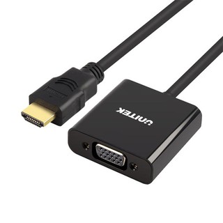 UNITEK Y-6333 HDMI TO VGA CONVERTER, SUPPORT VGA 1080P WITH AUDIO สายแปลงสัญญาณ hdmi to vga พร้อมสายสัญญาณเสียงในกล่อง