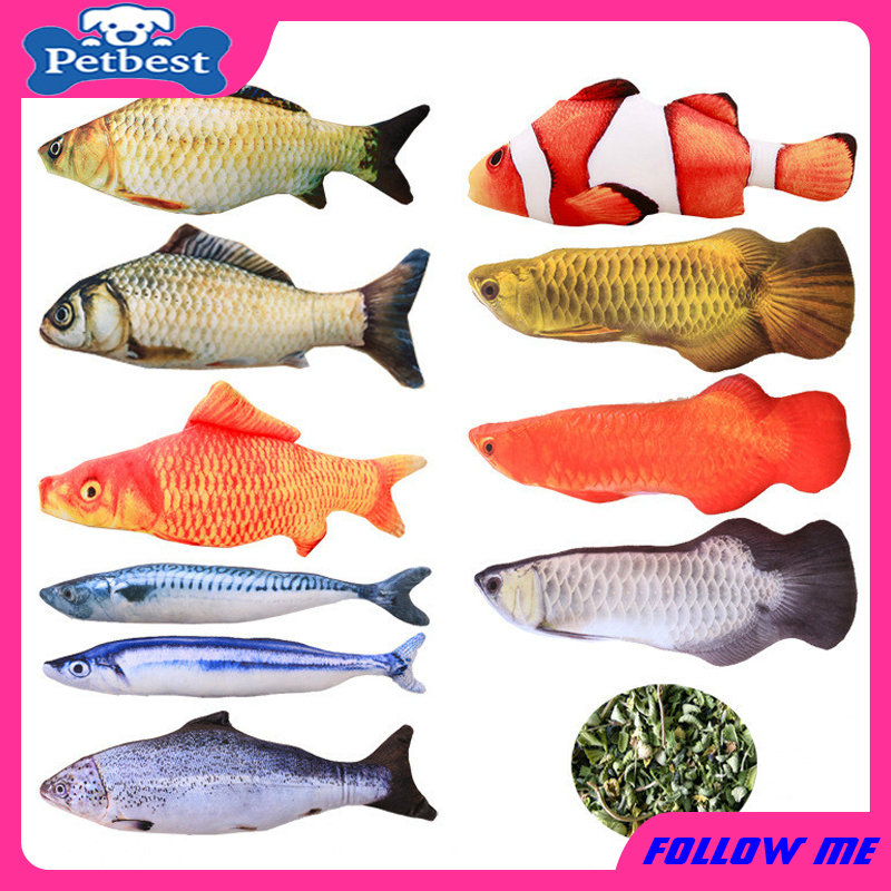 Petcho ของเล่นตุ๊กตาปลาจําลอง ยัดไส้กัญชาแมว สําหรับสัตว์เลี้ยง แมว