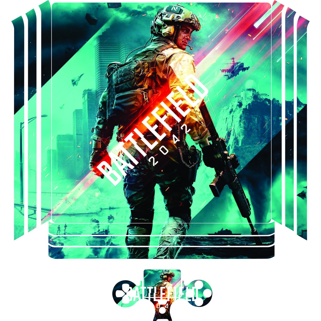 [PS4] สติ๊กเกอร์คอนโซลเกมผิว Battlefield 2042 - หรือสั่งทํา