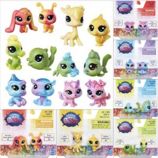 Littlest Pet Shop Rainbow Glitter Collection BFFs LPS Mini figures Hasbro เพ็ตช็อป สีรุ้ง กากเพชร Cake Topper