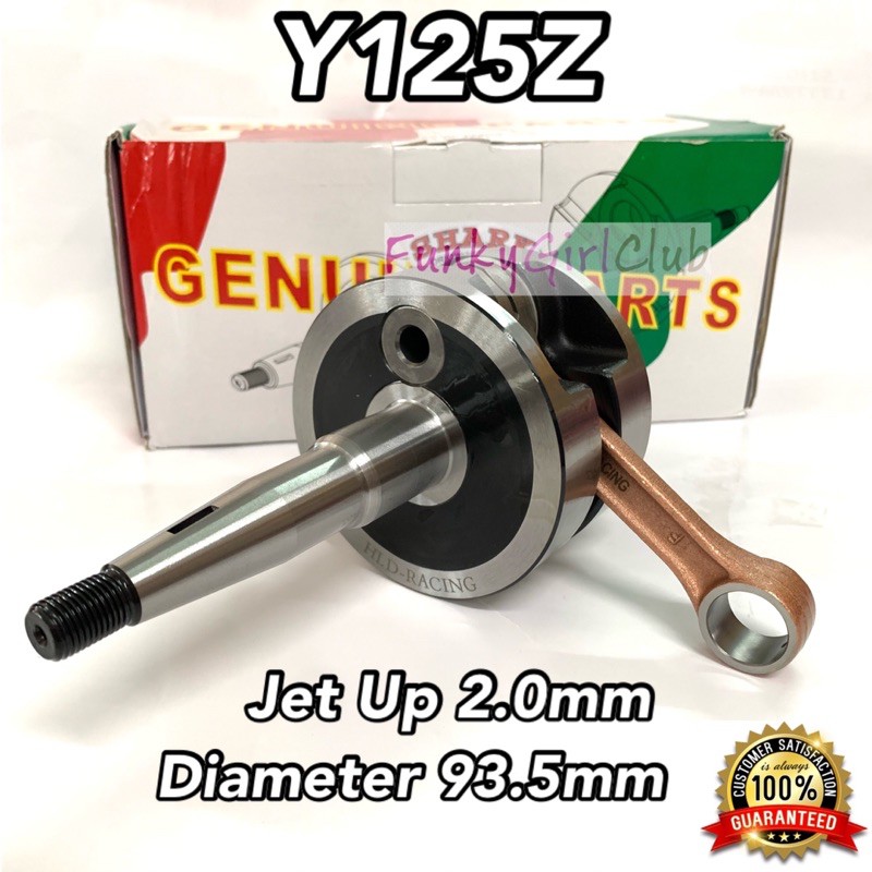 SHARK YAMAHA Y125Z RACING CRANKSHAFT ASSY JET UP 1.6 มม.2 มม.2.4 มม.56.5 มม.Y125 125Z Y125ZR