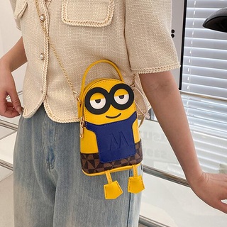 พร้อมส่ง Despicable Me Minions 3D กระเป๋าใส่โทรศัพท์มือถือ มินเนี่ยน มินิ มินเนี่ยน กระเป๋าสะพาย กระเป๋าใส่เหรียญ อเนกประสงค์ สําหรับผู้หญิง