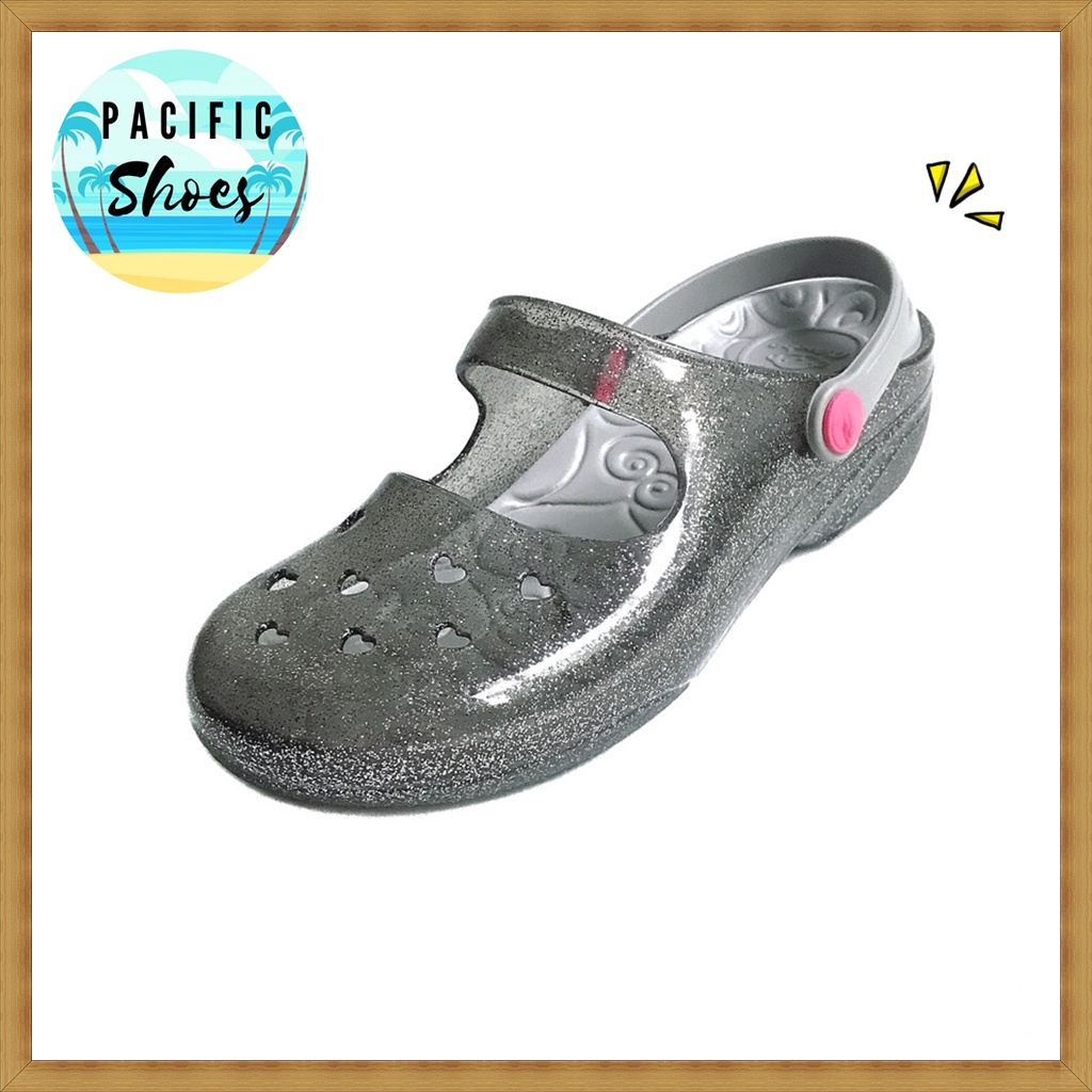 รองเท้า Monobo รองเท้าหัวโตโมโนโบ้ รุ่น Kimberry สีเทากากเพชร รองเท้าแตะหญิง รองเท้าผู้หญิง by Pacific Shoes