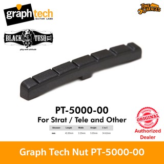 Graph Tech Black TUSQ XL Flat or Curved Nut PT-5000-00 42.85mm for Strats Tele and other นัทกีต้าร์