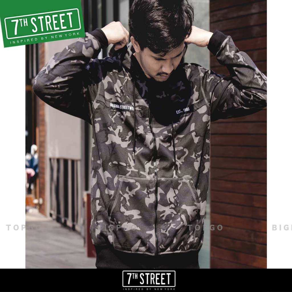 เสื้อฮู้ด Hoodies แนวสตรีท 7th Street รุ่น HDCC103 (ลายพราง) ของแท้