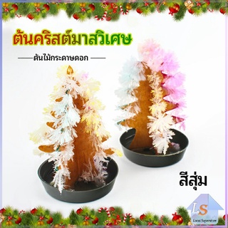 ต้นคริสต์มาสวิเศษ ต้นไม้กระดาษดอก ของขวัญแสนสนุก  magical christmas tree มีสินค้าพร้อมส่ง Local Superstore