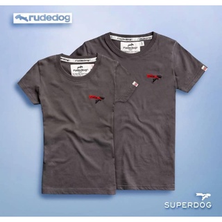 rudedog เสื้อคอกลม ชาย หญิง  รุ่น Mini super สีเทาเข้ม