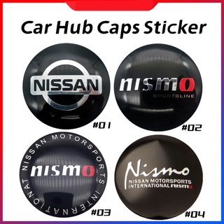 สติกเกอร์โลโก้สัญลักษณ์ 56 มม. สําหรับติดตกแต่งดุมล้อรถยนต์ Nissan 4 ชิ้น ต่อชุด