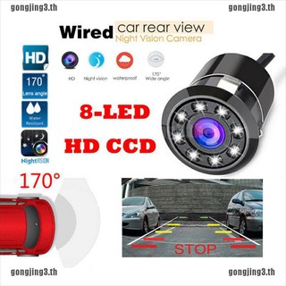 Gjing กล้องมองหลัง ถอยจอดรถ HD 8 LED กันน้ํา มองเห็นกลางคืน สําหรับรถยนต์