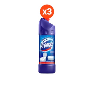 [799 ส่งฟรี]Promax Toilet Cleaner Blue 900 ml.x3โปรแม็กซ์แอคทีฟ บูล น้ำยาทำความสะอาดห้องน้ำสูตรเข้มข้น สีฟ้า 900 มล.x3