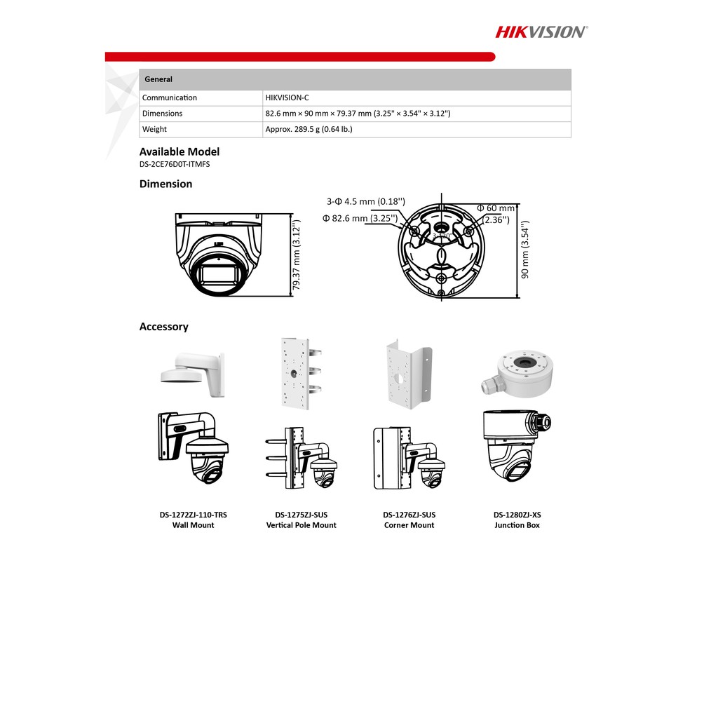 Hikvision กล้องวงจรปิด 2MP รุ่น DS-2CE16D0T-ITFS3.6(2)+DS-2CE76D0T-ITMFS3.6(2)+DVR รุ่น DS-7104HQHI-K1(S)(1)ชุดH2SJB/AC #8