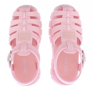 MIU MIU Soft Cage Platform Sandals ROSA